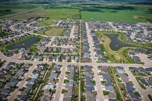 Aerial,View,Of,Warman,In,Central,Saskatchewan,,Canada
