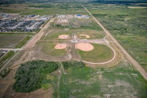Aerial,View,Of,Martensville,,Saskatchewan,In,Summer