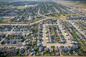 Aerial,View,Of,Martensville,,Saskatchewan,In,Summer
